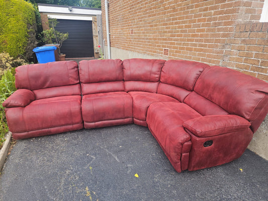 Large Red Corner Sofa