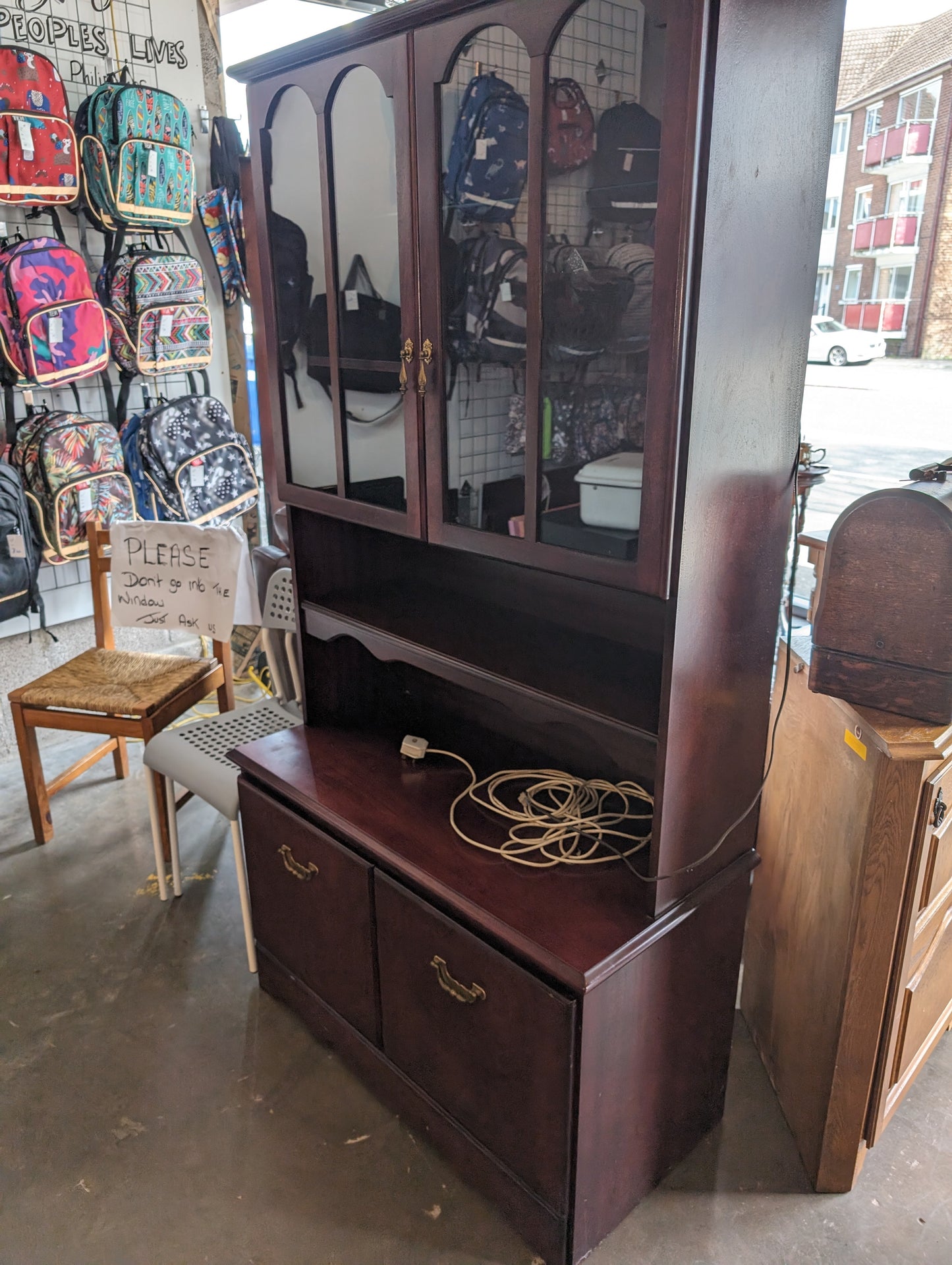 Large Mahogany Display Cabinet