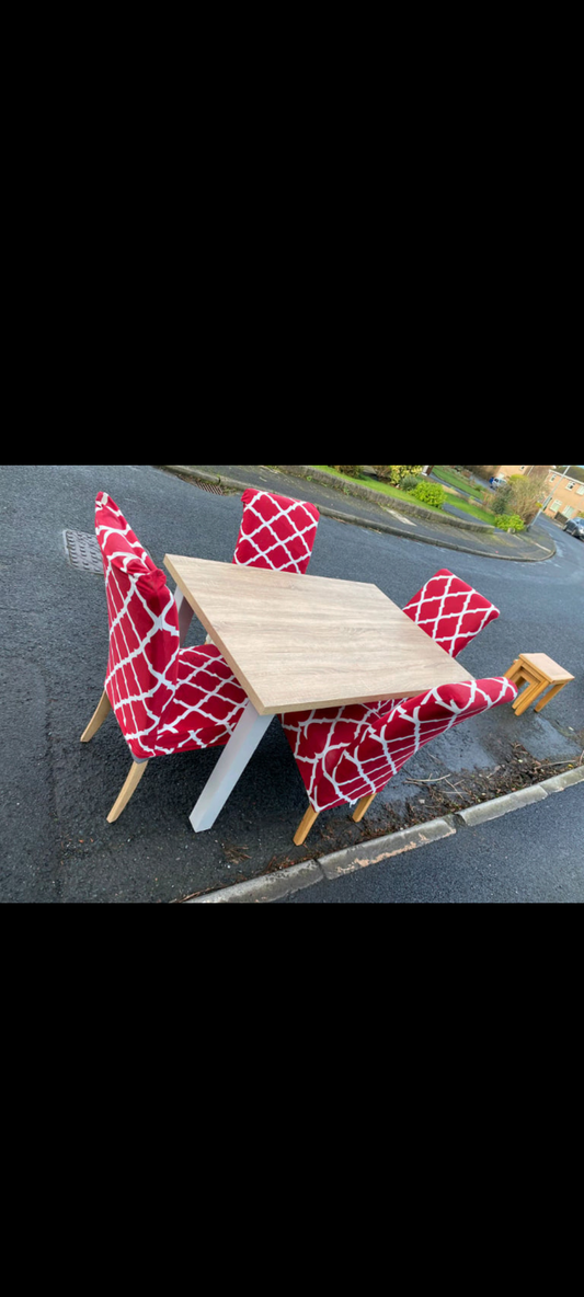 Dining room table with chairs