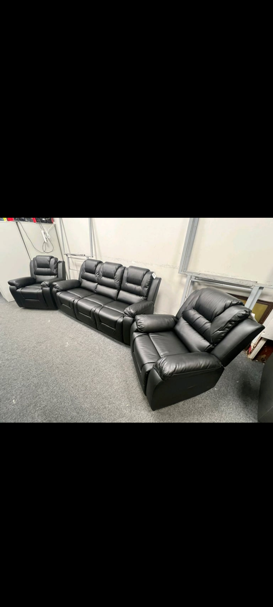 3 Seater & (2) One Seater Recliner Sofas