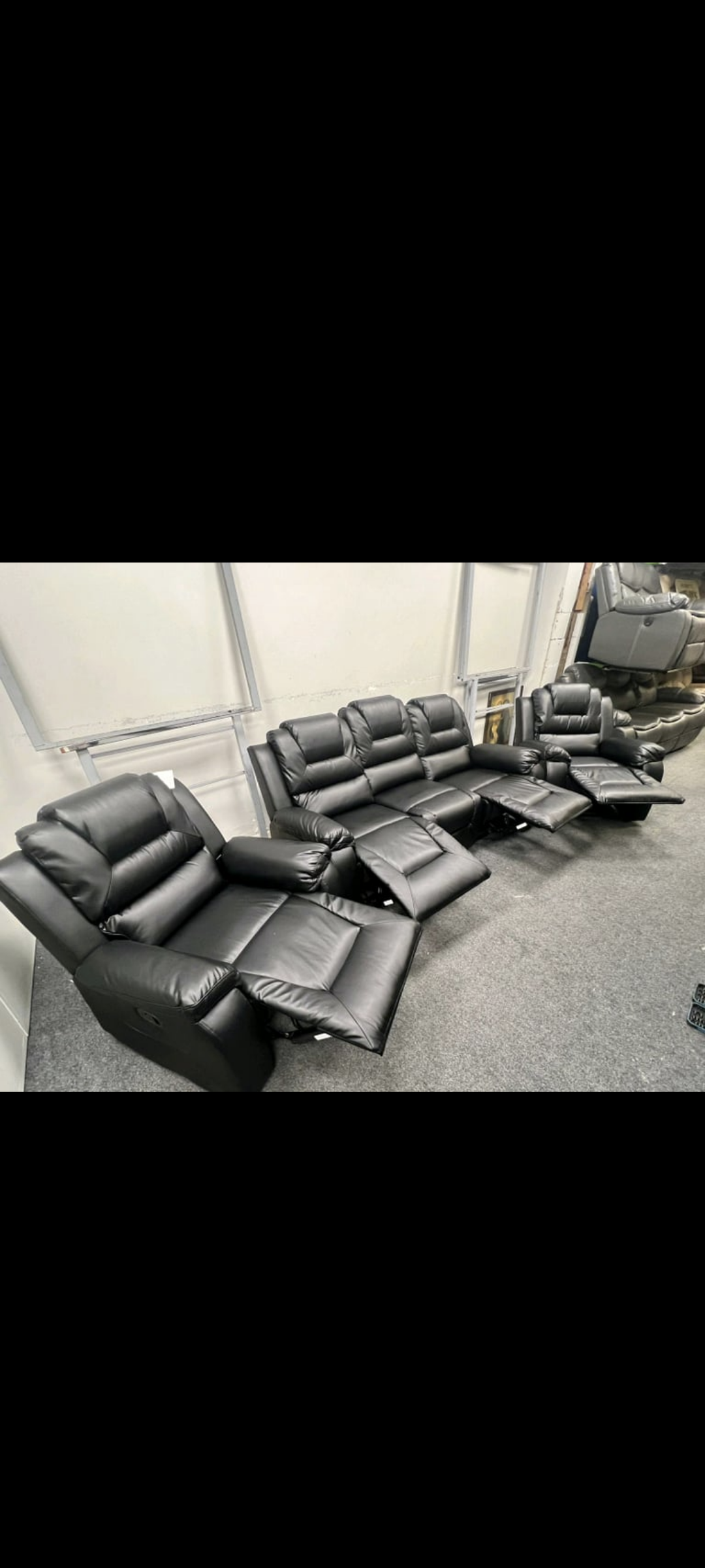 3 Seater & (2) One Seater Recliner Sofas