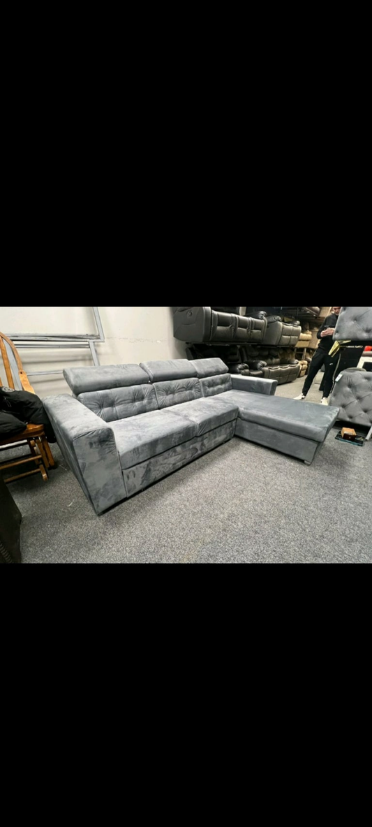 Sofa with ottoman storage & pull out bed