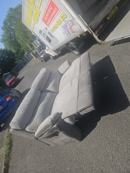 Reclining Two Seater Sofa in Grey